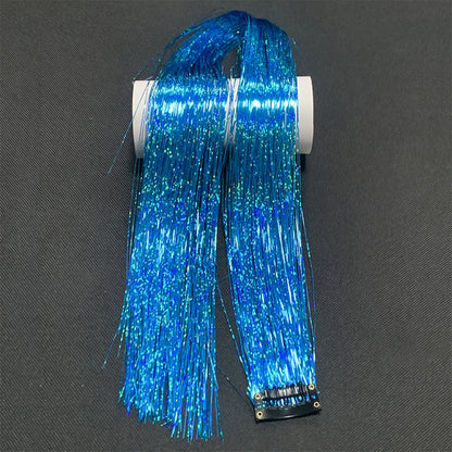 Sparkling Fairy Hair Tinsel Extensions 🌈 Heat-Resistant Glitter Strands for Women ✨