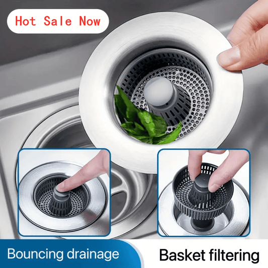 🔥New Upgraded Sink Bounce Core Drain Strainer