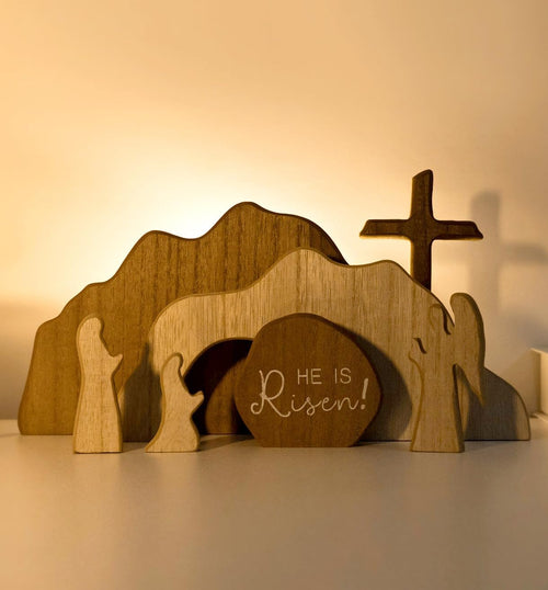 Jesus Nativity and Resurrection Statue Set - Christian Catholic Religious Gifts