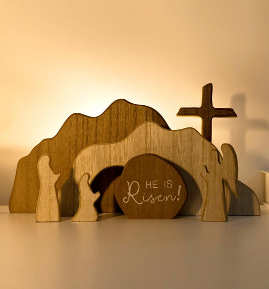Jesus Nativity and Resurrection Statue Set - Christian Catholic Religious Gifts