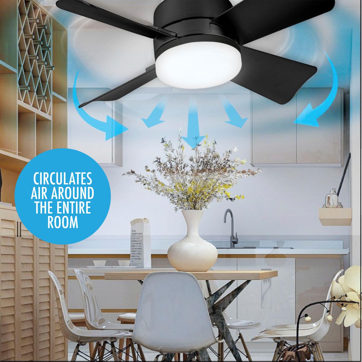 🏆LAST DAY SALE 49% OFF🔥SmartBreez 40W LED Ceiling Fan Light – 20.5” Ultra-Quiet with Remote 🎯 | E27 + FREE B22 Adapter 🔌 | For Bedroom 😴, Kitchen 👩‍🍳 & Garage 🛠️ – UK Ready! 🇬🇧