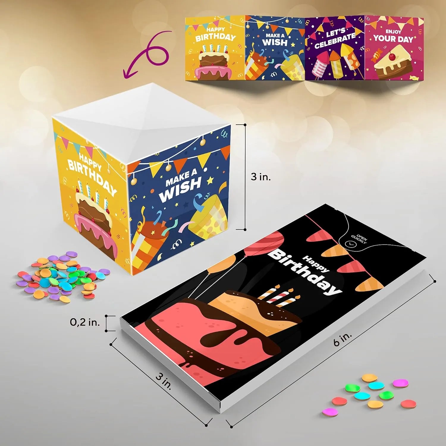 ✨Christmas Exploding Confetti Surprise Card – Pop-Up Joy in Every Envelope 🎄✨