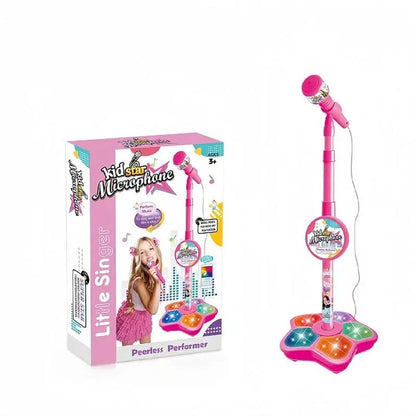Kids Karaoke Microphone Toy with LED Lights & Music (Ages 2-12 Birthday Gift)