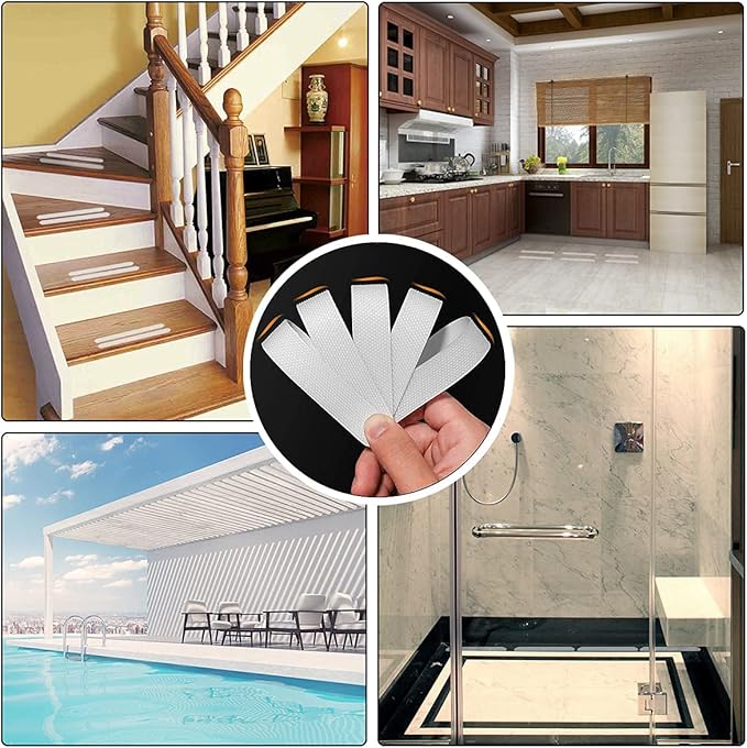 🏆Flash Sale⚡ 50K+ SOLD! Almost Gone-💥Anti-Slip Bath Mat Tape - Waterproof Non-Skid Adhesive Strips for Shower Floor, Bathtub & Stairs, Strong Grip Safety Tape