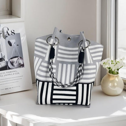 🔥HOT SALE🔥👜🏅Boho Woven Polyester Bucket Bag