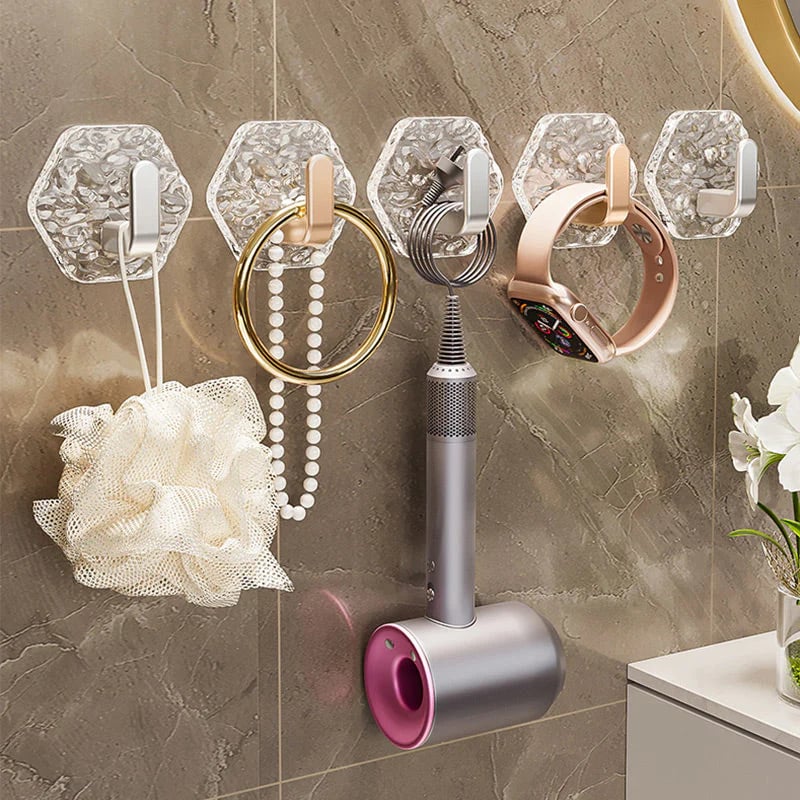 10 PCS Punch-Free Ripple Wall Adhesive Hooks🥳