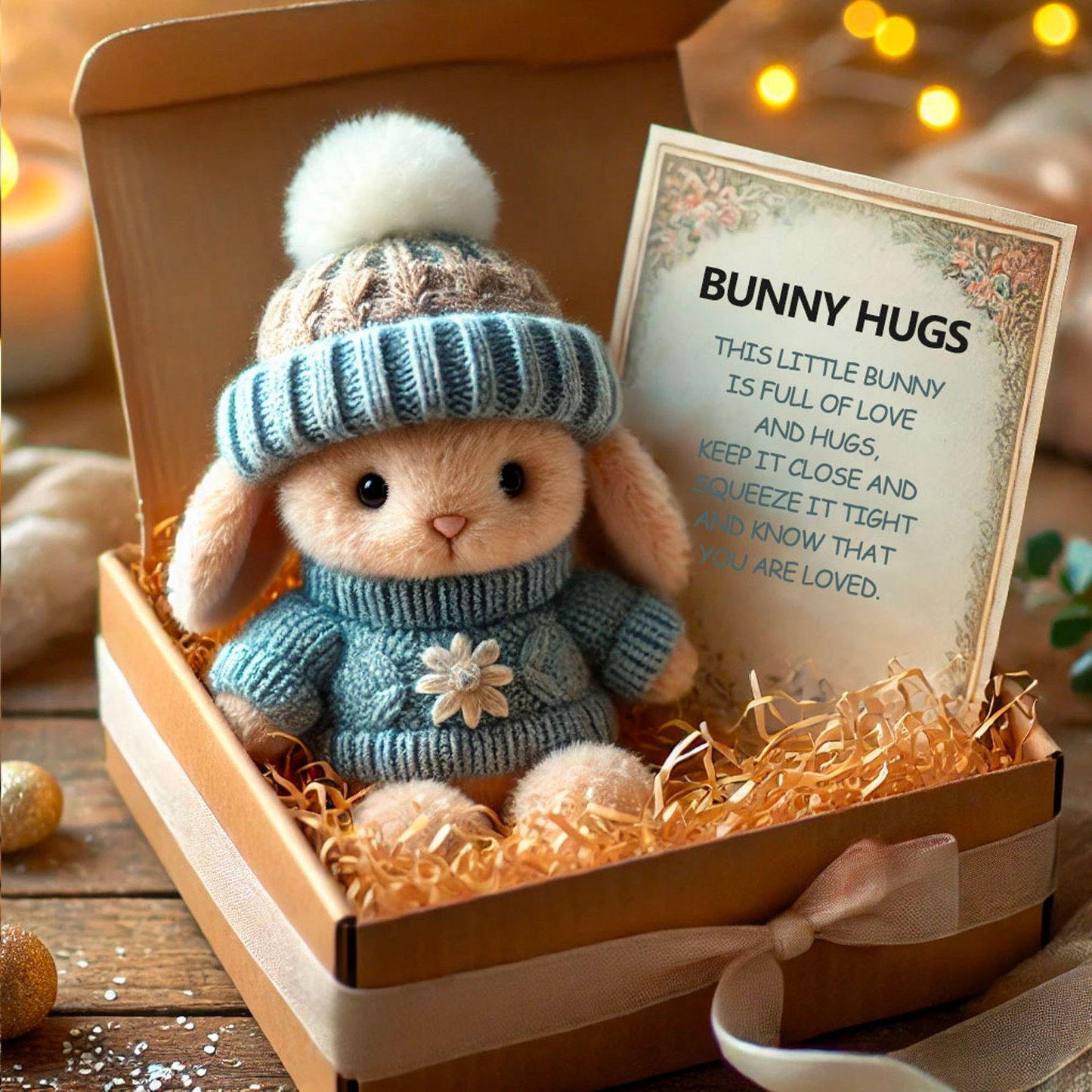 🎉Special Sale🐇Handmade Mini Bunny Hug Cute Easter Gift🎁 🔥🔥 Buy 2, Get 10% Off