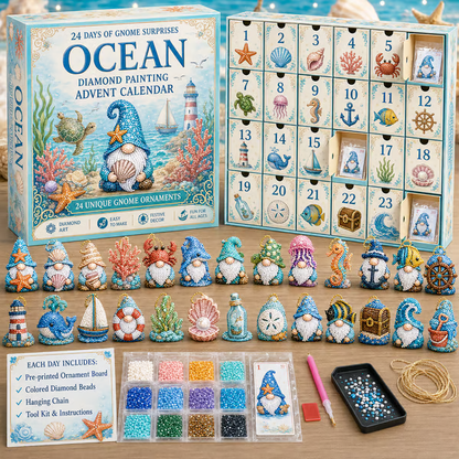 🔥LAST DAY 60% OFF - 🎃✨ 31 Days of Gnome Surprises Halloween Diamond Painting Advent Calendar