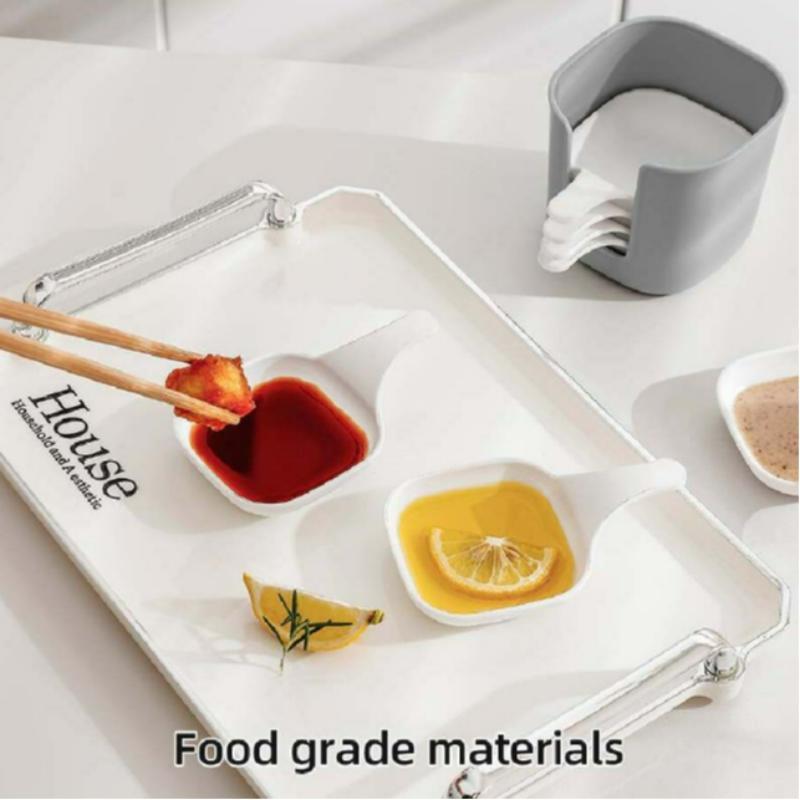 🏆Flash Sale⚡ 50K+ SOLD! Almost Gone-💥Dipping Sauce Plate & Holder Set,Best Gifts 🔥Buy 2 Get 1 Free