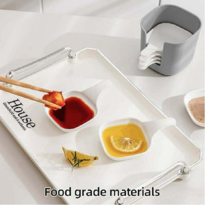 🏆Flash Sale⚡ 50K+ SOLD! Almost Gone-💥Dipping Sauce Plate & Holder Set,Best Gifts 🔥Buy 2 Get 1 Free