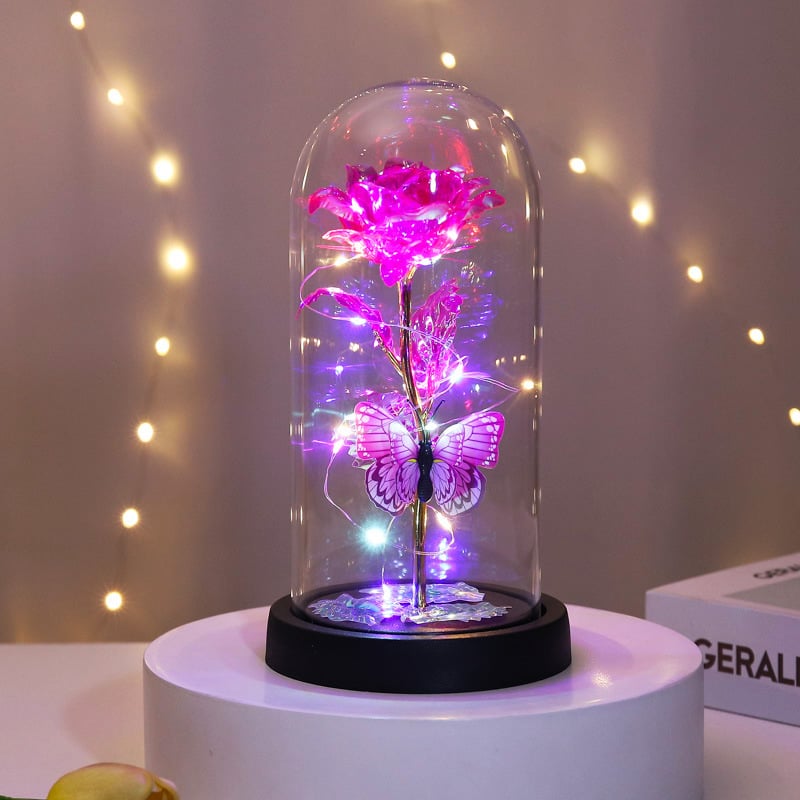 🌹Eternal Butterfly Rose Glass Dome Display with LED Light🥳Buy 2 Get 10% Off