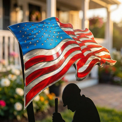 🔥Big Sale 🔥🪖250 Years of Defending Liberty Metal Garden Stake