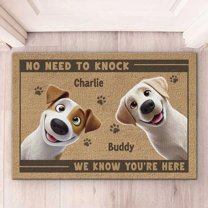 🔥Custom Home Decor Decorative Mat - Personalized Birthday Gifts For Dog Cat Lovers, Dog Dad And Mom, Cat Owners - Paws Before People In This Happy Home🥳Buy 2 Get 10% OFF