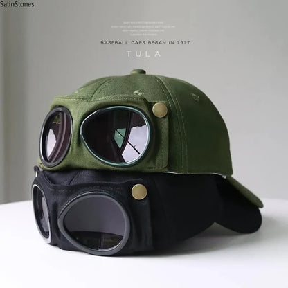 Men's Pilot Baseball Cap - Personalized Glasses-Ready