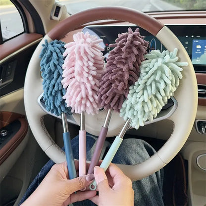 💨 Car Interior Dust Removal Brush – Soft, Washable & Extendable