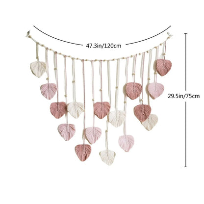 🌿Bohemian macrame leaf wall hanging🌱
