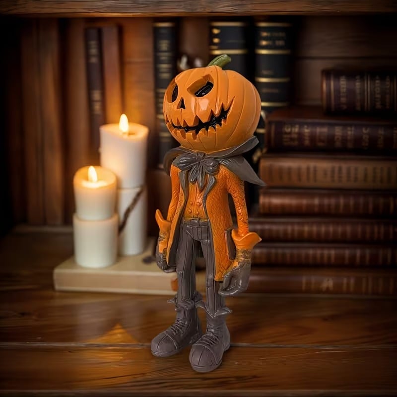 🎁🎉 50% OFF This Week! 🌟👻 Halloween Pumpkin Man Figurine 🎃