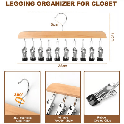 🔥Closet Organizer with 10 Clips - Space Saving Hanging Closet Organizer