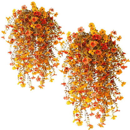🌷Outdoor cascading daisy and eucalyptus flowers – UV resistant