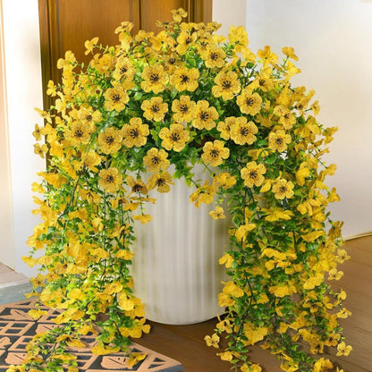 🌷Outdoor cascading daisy and eucalyptus flowers – UV resistant