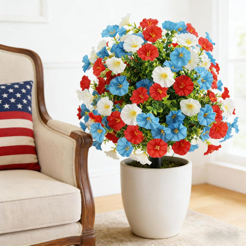 🔥4th of July Hot Sale 49% Off 🔥 🇺🇸 Patriotic Artificial Flower Tree with Ground Spike