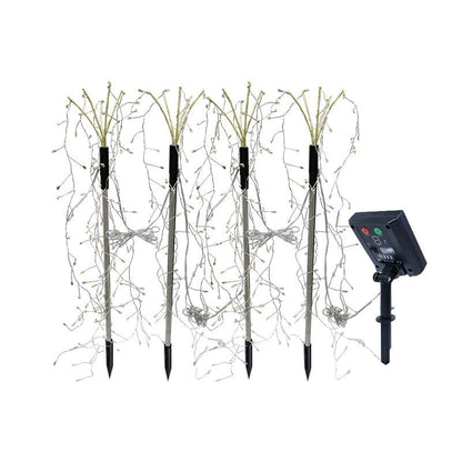 New Solar-Powered Ground-Stake Firework Lights — LED Copper Wire String Lights, Christmas & Holiday Ambient Lighting, Courtyard & Lawn Decor