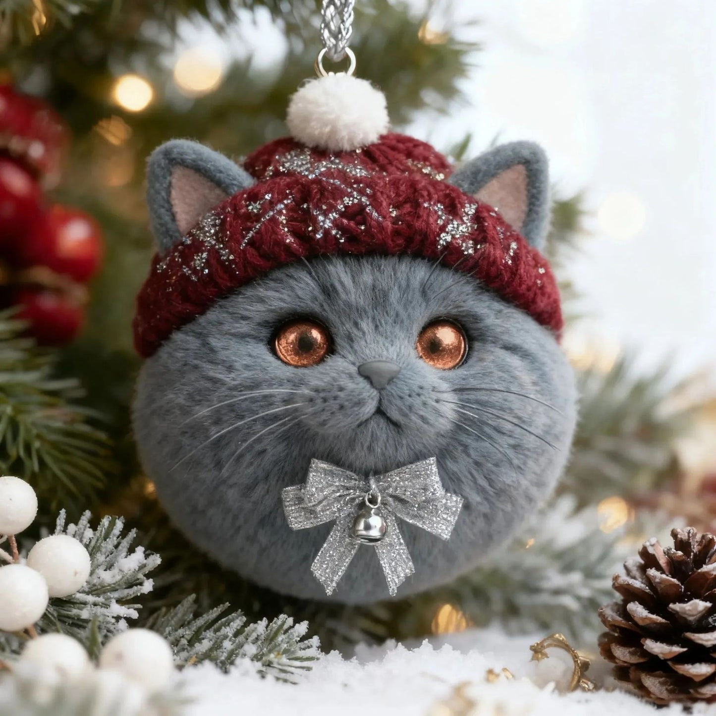 🐱❄️ Furry Friends: Winter Cat Ornament Collection