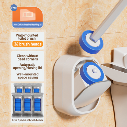 🚽 Disposable Toilet Brush System with Replaceable Cleaning Refills ✨