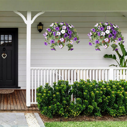 🔥Lifelike Faux Petunias: Weatherproof and UV-Resistant🌷