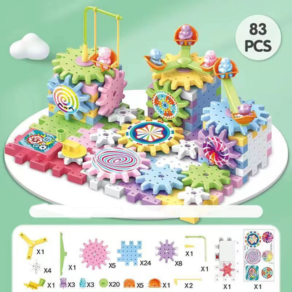 Children's Assembled Electric Gear Building Blocks