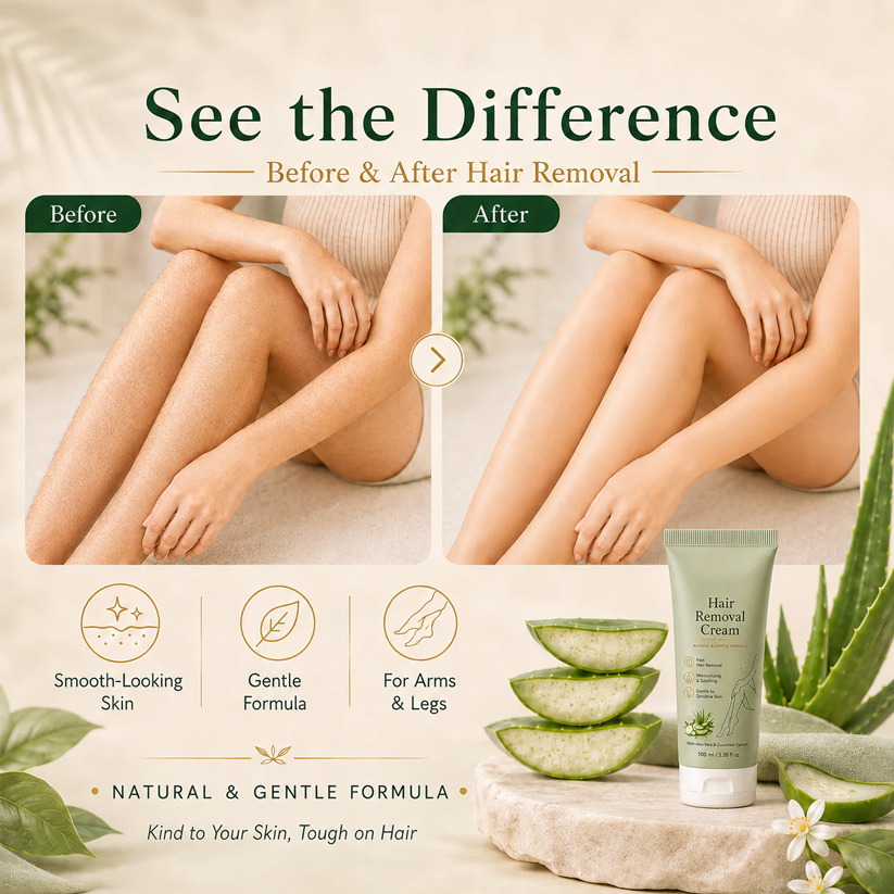 LAST DAY -BUY 1 GET 1 FREE🤩  Ahlwo Painless Depilatory Cream – No Razor Bumps, No Harsh Odor