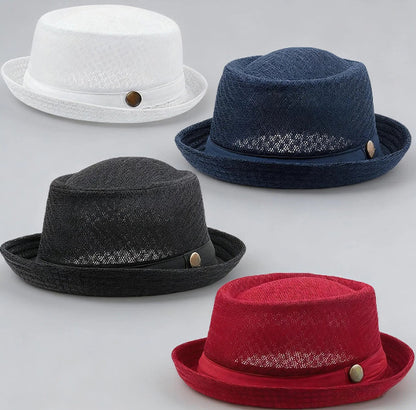Unisex Breathable Mesh Pork Pie Hat
