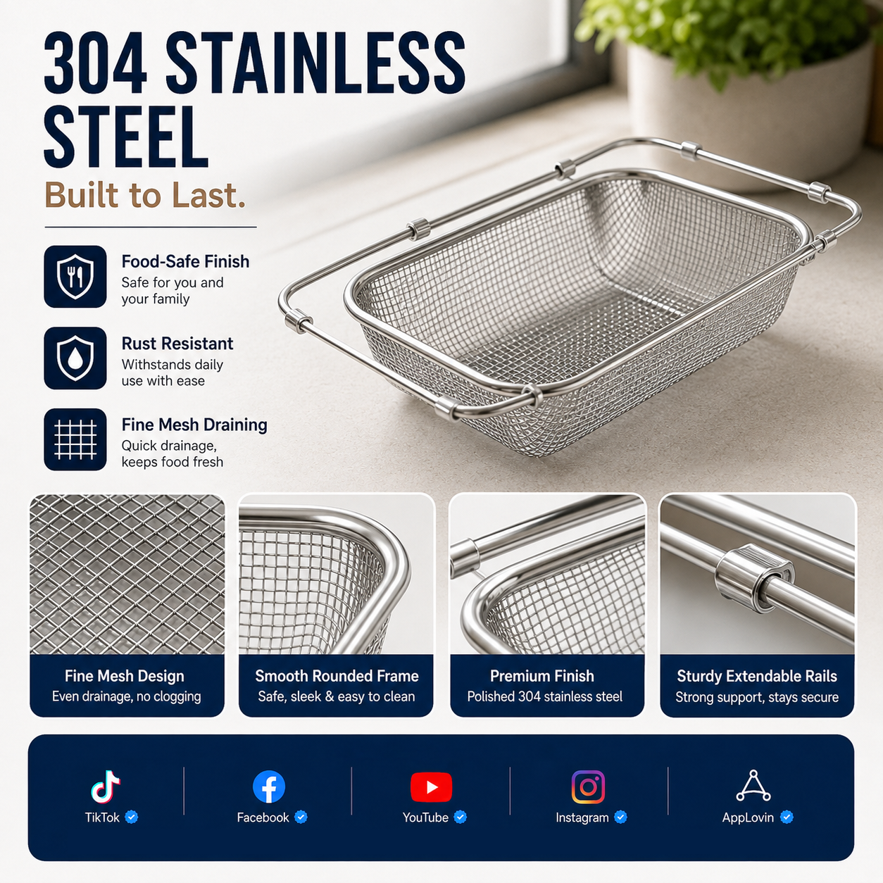Great Gift - Expandable Over The Sink Dish Drying Rack