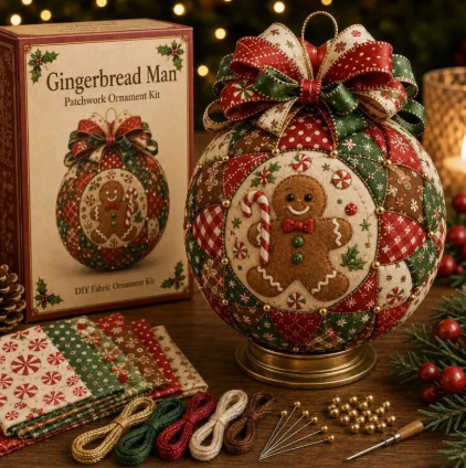 🇺🇸❤️Beginner-Friendly🎄 USA Christmas Patchwork Ornament DIY Kit