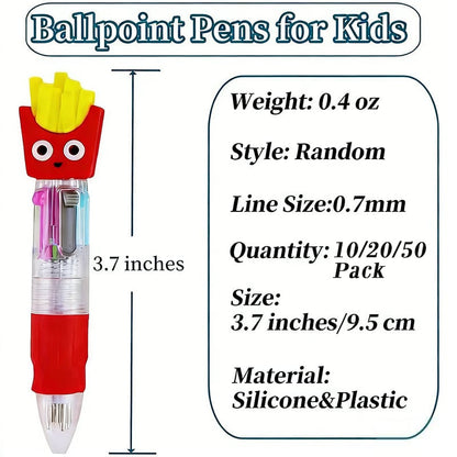 💖20Pcs Mini Multicolor Pens in One 4-in-1 Cute Pens Bulk for Kids