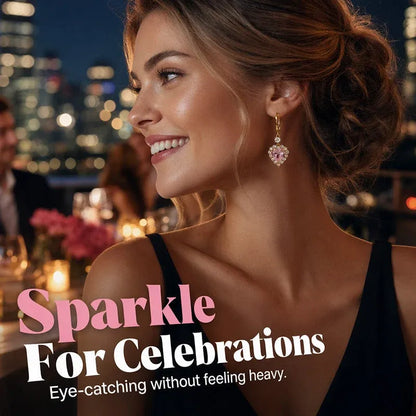 🩷Sparkling Heart-Shaped Drop Earrings💫