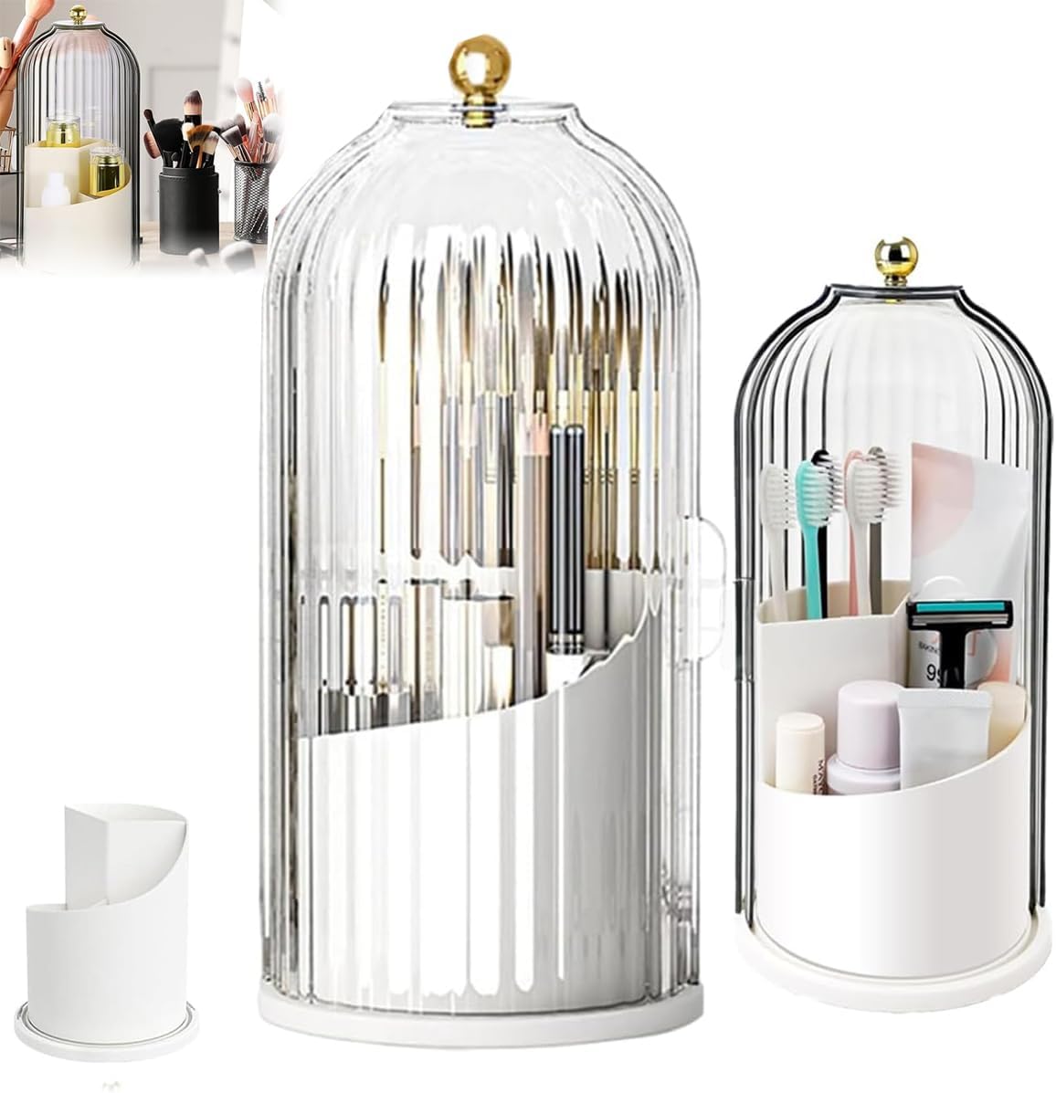 🔥✨Sliding Lid Toothbrush Organizer