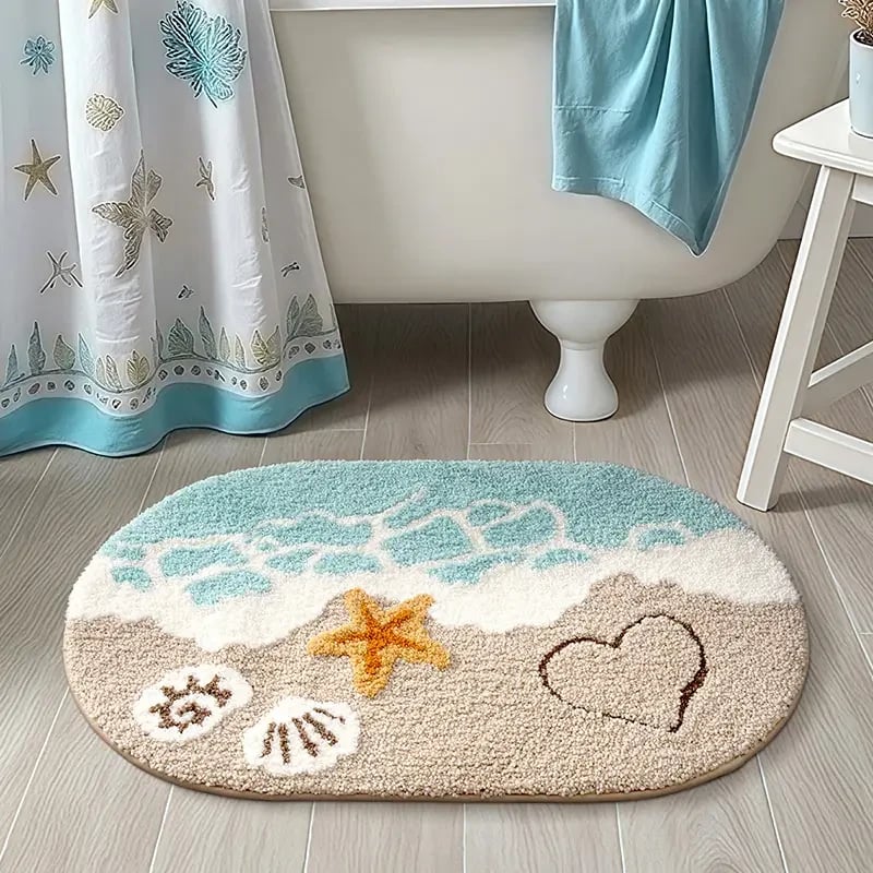 🌊Ocean-Inspired Premium Microfiber Bath Rug