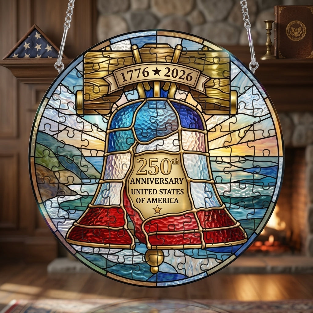 🔥LAST DAY49% OFF🔥 - 250th Anniversary United States Stained Puzzle Hanging ornament