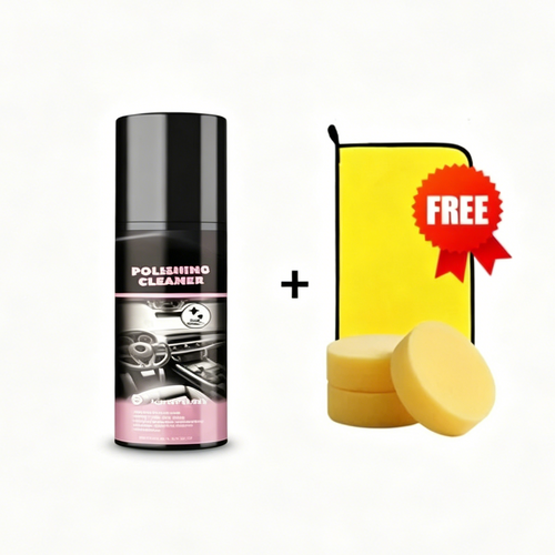 🚗 100ml Multi-Purpose Car Interior Polish Cleaner | Free Towel & Sponge Included