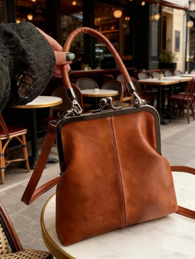 Vintage British style high-quality handbag 👝Retro style crossbody bag