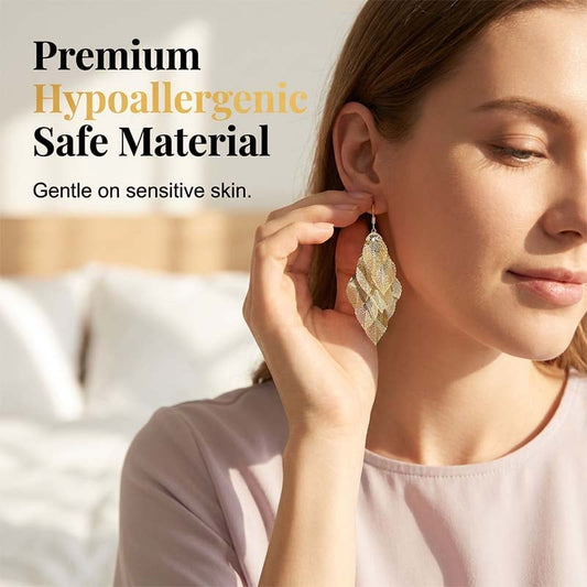 🎁2026 New Arrivals💥Women's Elegant Cascading Hollow Leaf Earrings👂🍃