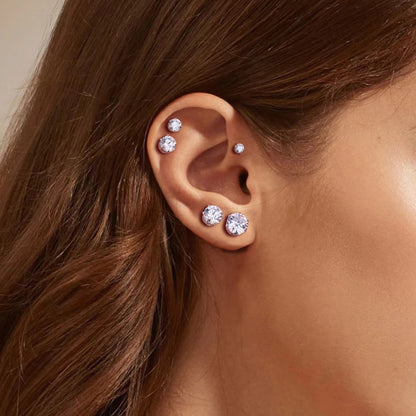 Classic Stud Earrings Set Lightweight Hypoallergenic Everyday Shine Confidence