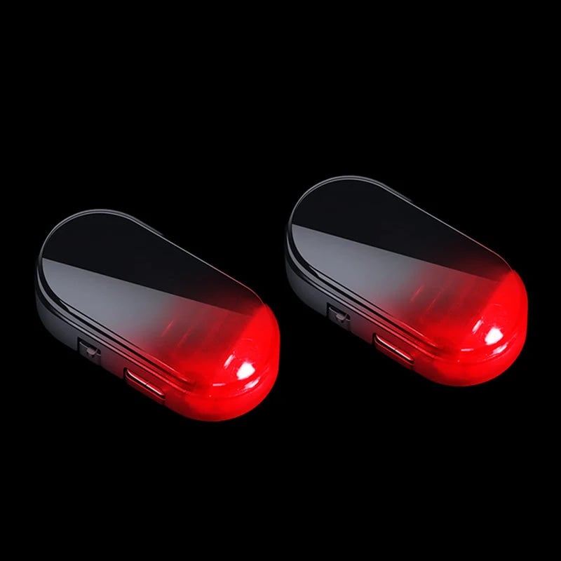 🚗 4-Pack Solar Car Security Warning Light – LED Theft Deterrent