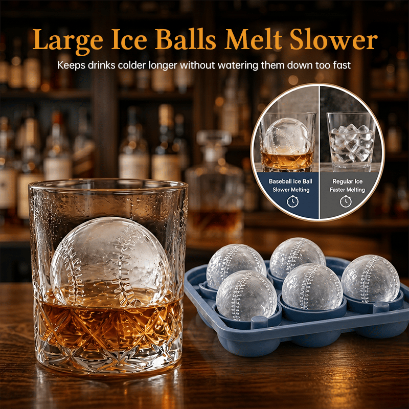 🧊⚾Baseball-Shaped Ice Ball Mold 🥃