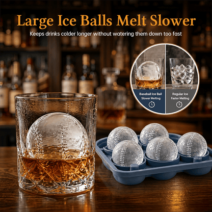 🧊⚾Baseball-Shaped Ice Ball Mold 🥃