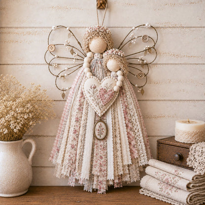 🪽 Angel Fabric Hanging DIY Kit - Stitch a Little Blessing That Stays Forever