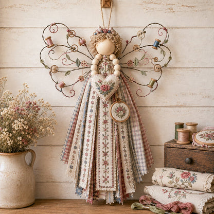 🪽 Angel Fabric Hanging DIY Kit - Stitch a Little Blessing That Stays Forever