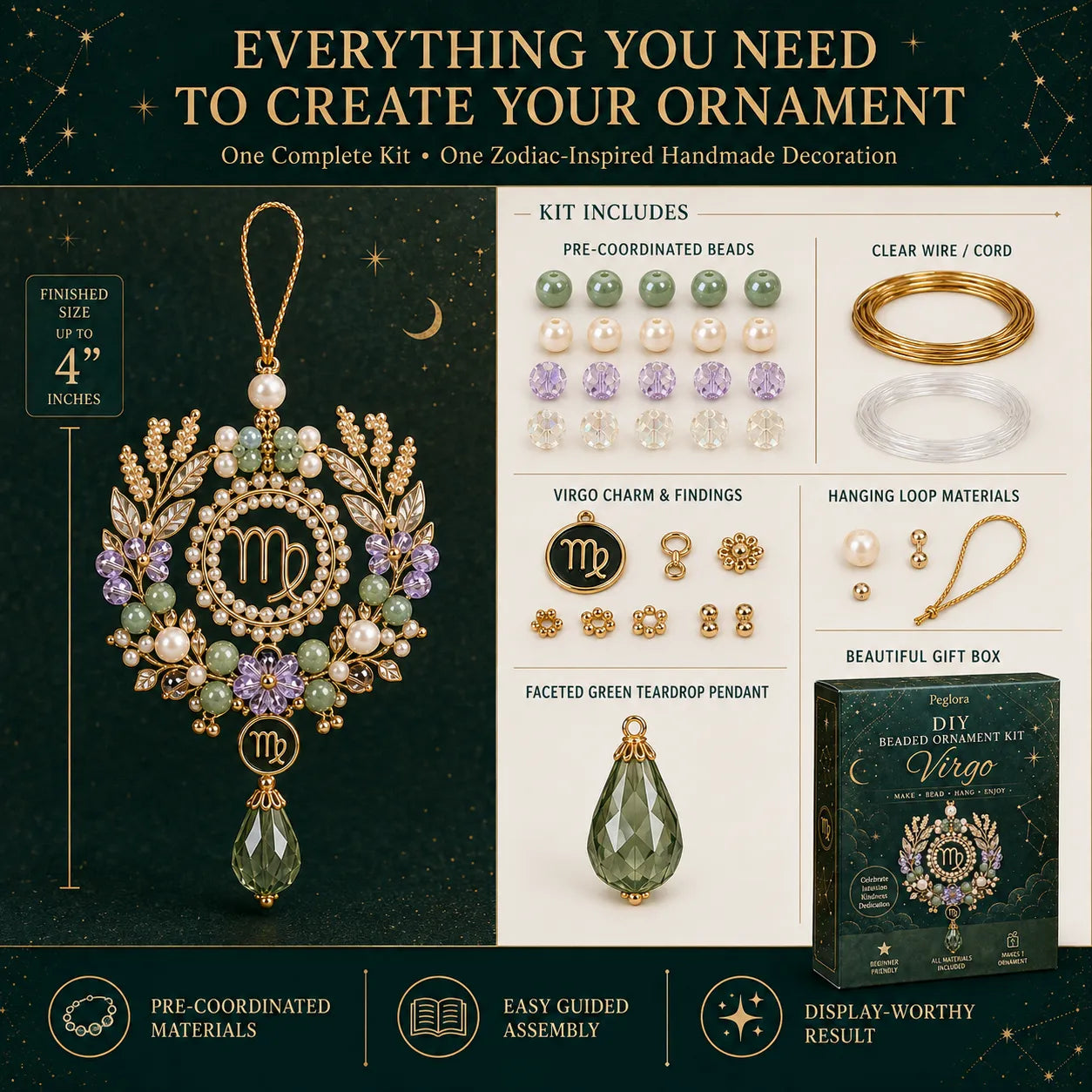 ✨ Zodiac Blessing Beaded Ornament DIY Kit