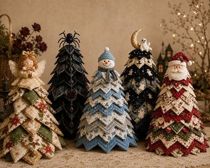 🔥LAST DAY 50% OFF - 🎄Handmade Layered Fabric Tree Quilt Kit – Stitch a Beautiful Tree for Every Season🧵